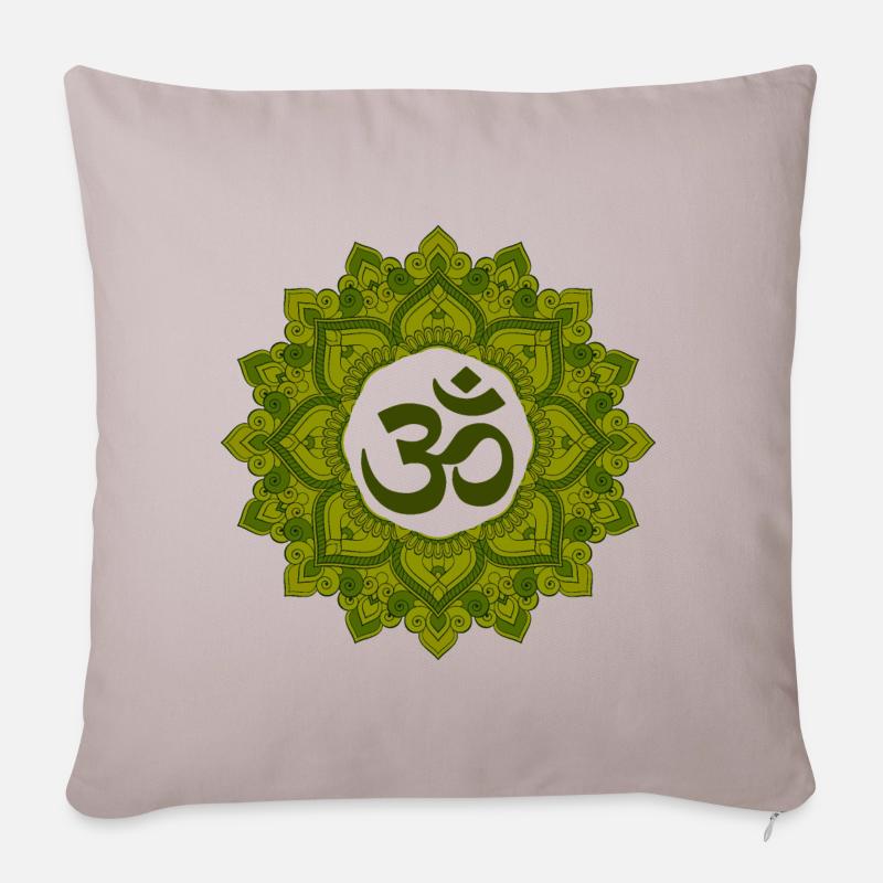 Mandala - Sofakissenbezug 45 x 45 cm - helles Taupe