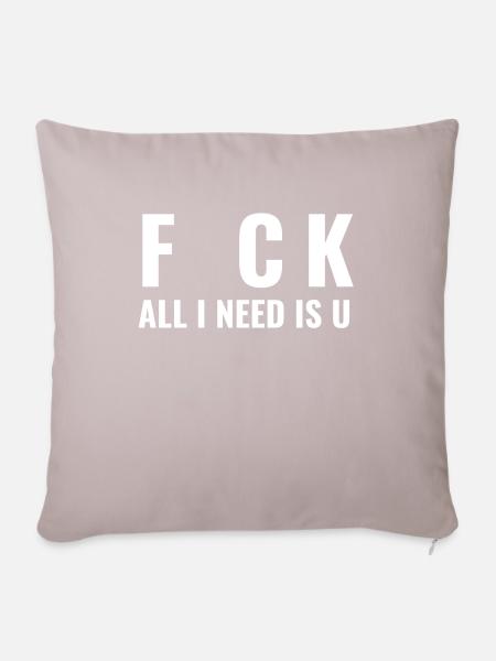 Fck - Sofakissenbezug 45 x 45 cm - helles Taupe