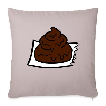haeufchen comic heap shit torn off stueck - Sofa pillowcase 17,3'' x 17,3'' (45 x 45 cm) - light taupe - Front