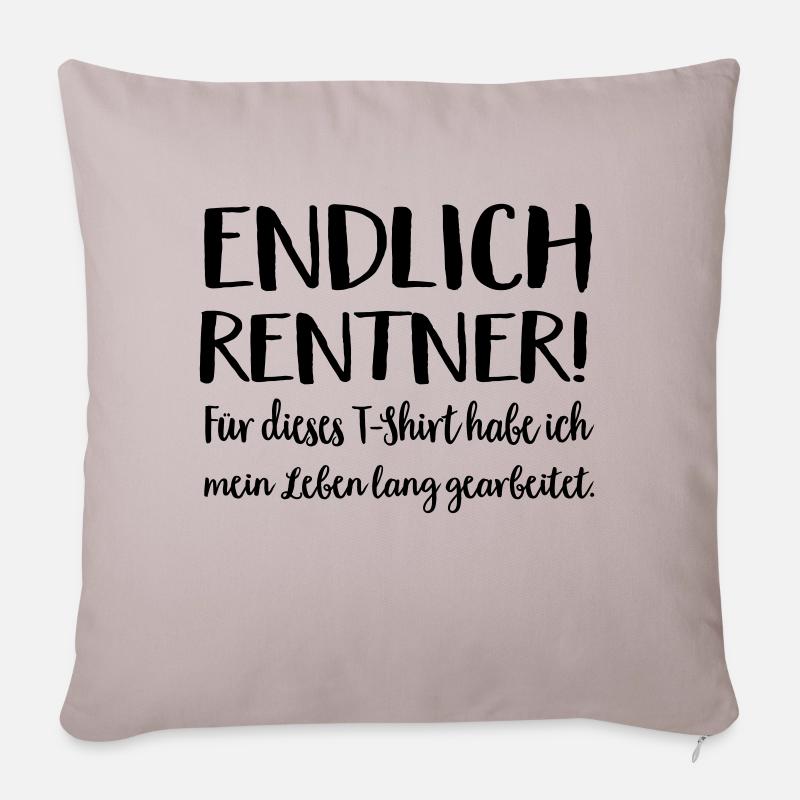 Rentner - Sofakissenbezug 45 x 45 cm - helles Taupe