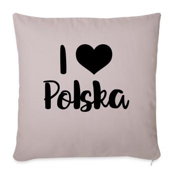 I love Polska - Sofa pillowcase 17,3'' x 17,3'' (45 x 45 cm) - light taupe - Front