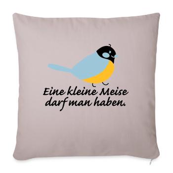 kleine Meise - Sofakissenbezug 45 x 45 cm - helles Taupe - Vorne
