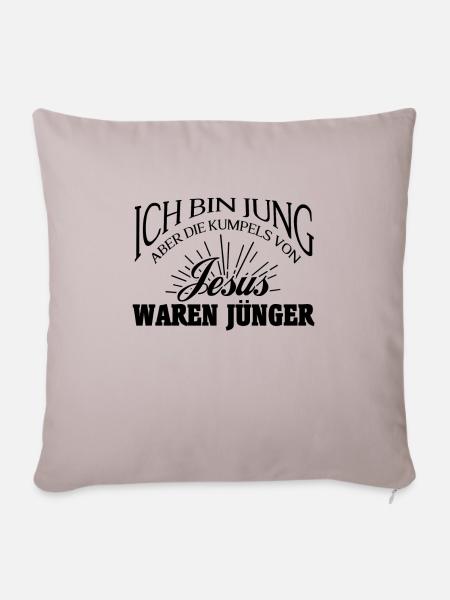 Jung und Jünger. - Sofakissenbezug 45 x 45 cm - helles Taupe