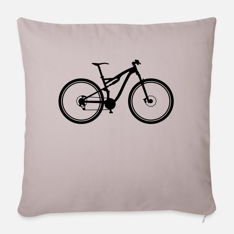 mountainbike - Sofakissenbezug 45 x 45 cm - helles Taupe