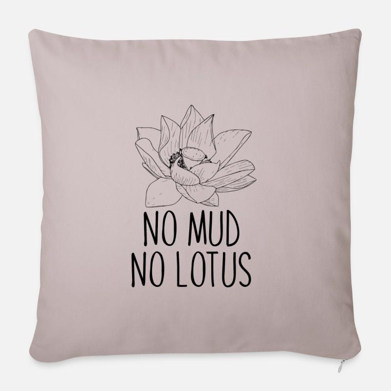 Lotus - Sofakissenbezug 45 x 45 cm - helles Taupe