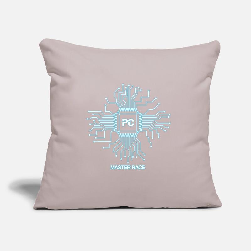 Blue PC Master Race - Nerd CPU Housse de coussin décorative 45 x 45 cm