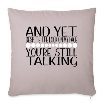 SVG et pourtant vous parlez toujours - Housse de coussin décorative 45 x 45 cm - taupe clair - Devant