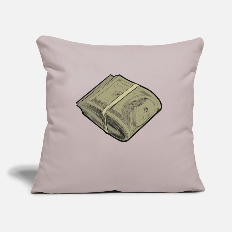 Dollar roll currency bundle design Sofa pillowcase 17,3'' x 17,3'' (45 x 45 cm)