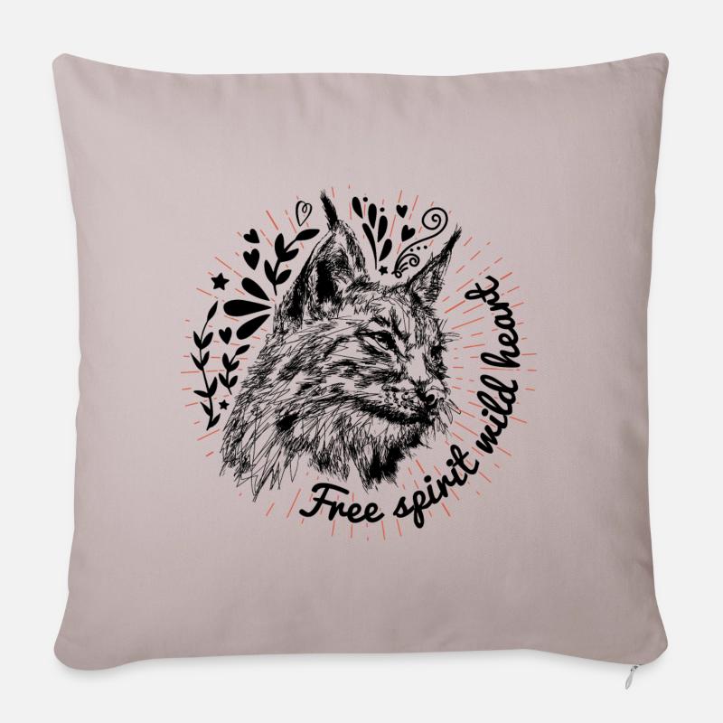 libre cœur sauvage - Housse de coussin décorative 45 x 45 cm - taupe clair