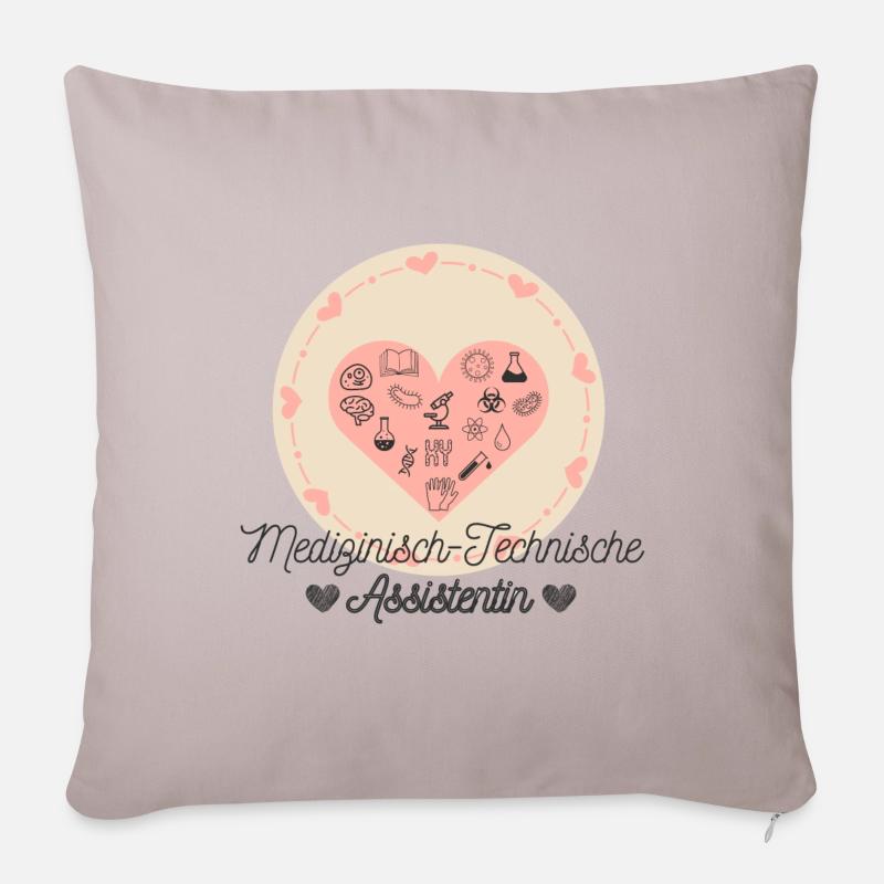 Love science MTA - Sofakissenbezug 45 x 45 cm - helles Taupe