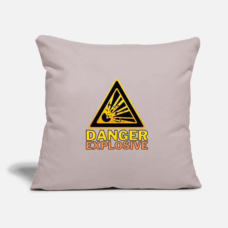 danger explosive Sofakissenbezug 45 x 45 cm
