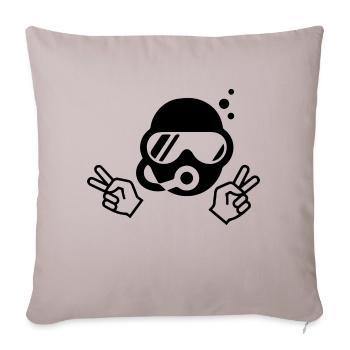 Diving Dive Dive - Sofa pillowcase 17,3'' x 17,3'' (45 x 45 cm) - light taupe - Front