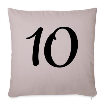 10 - Housse de coussin décorative 45 x 45 cm - taupe clair - Devant