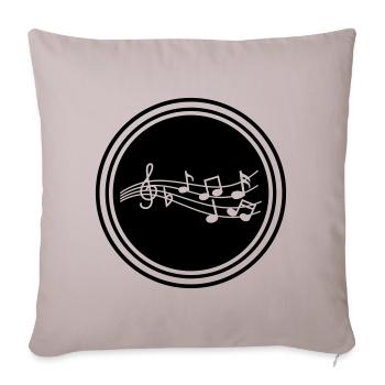 Musical notes sign - Sofa pillowcase 17,3'' x 17,3'' (45 x 45 cm) - light taupe - Front