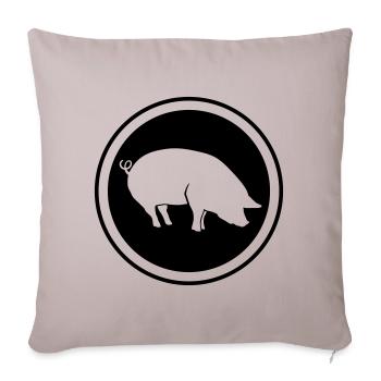 Pig Animal - Sofa pillowcase 17,3'' x 17,3'' (45 x 45 cm) - light taupe - Front