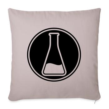 Icône de tube à essai - Housse de coussin décorative 45 x 45 cm - taupe clair - Devant
