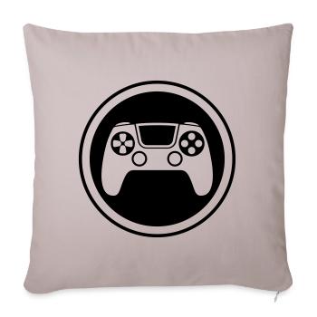 Gamepad Symbol Controller - Sofakissenbezug 45 x 45 cm - helles Taupe - Vorne