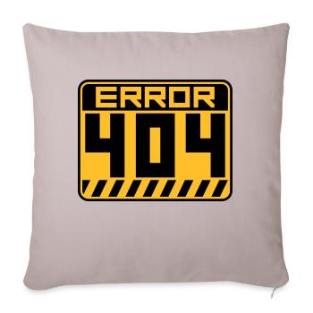 Error 404 Shield Warning - Sofa pillowcase 17,3'' x 17,3'' (45 x 45 cm) - light taupe - Front