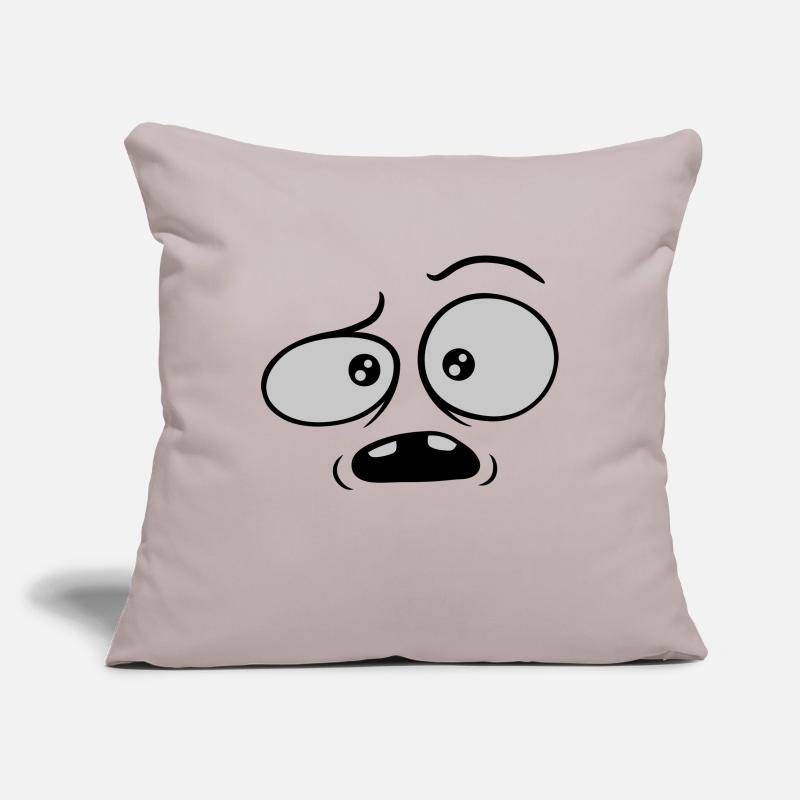 Skeptical confused comic face Sofa pillowcase 17,3'' x 17,3'' (45 x 45 cm)
