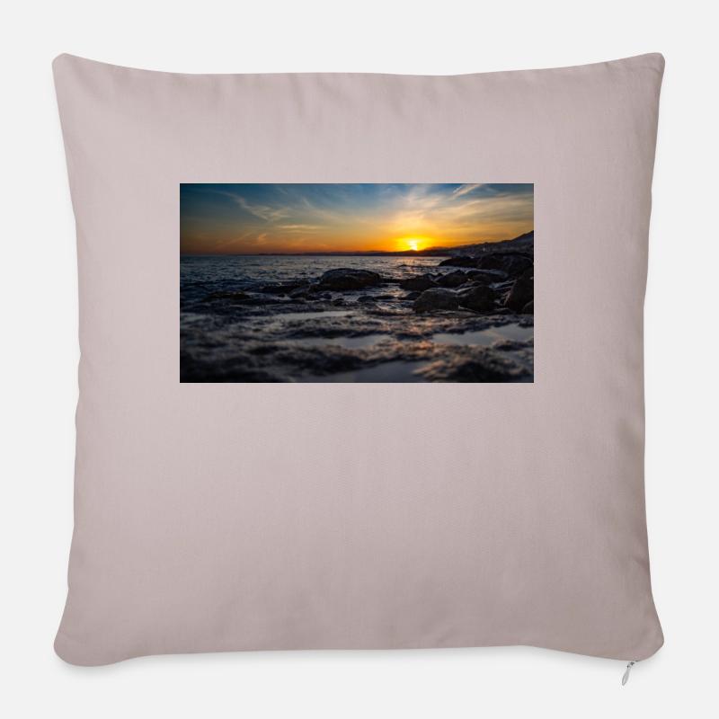 Sonnenuntergang - Sofakissenbezug 45 x 45 cm - helles Taupe