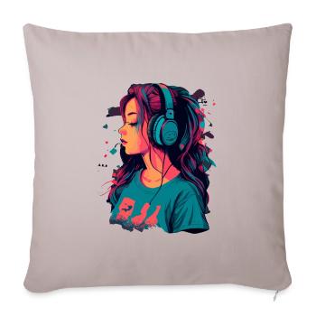 Lo Fi - Housse de coussin décorative 45 x 45 cm - taupe clair - Devant