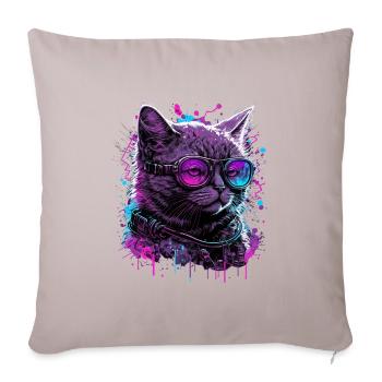Vaporcat - Sofakissenbezug 45 x 45 cm - helles Taupe - Vorne