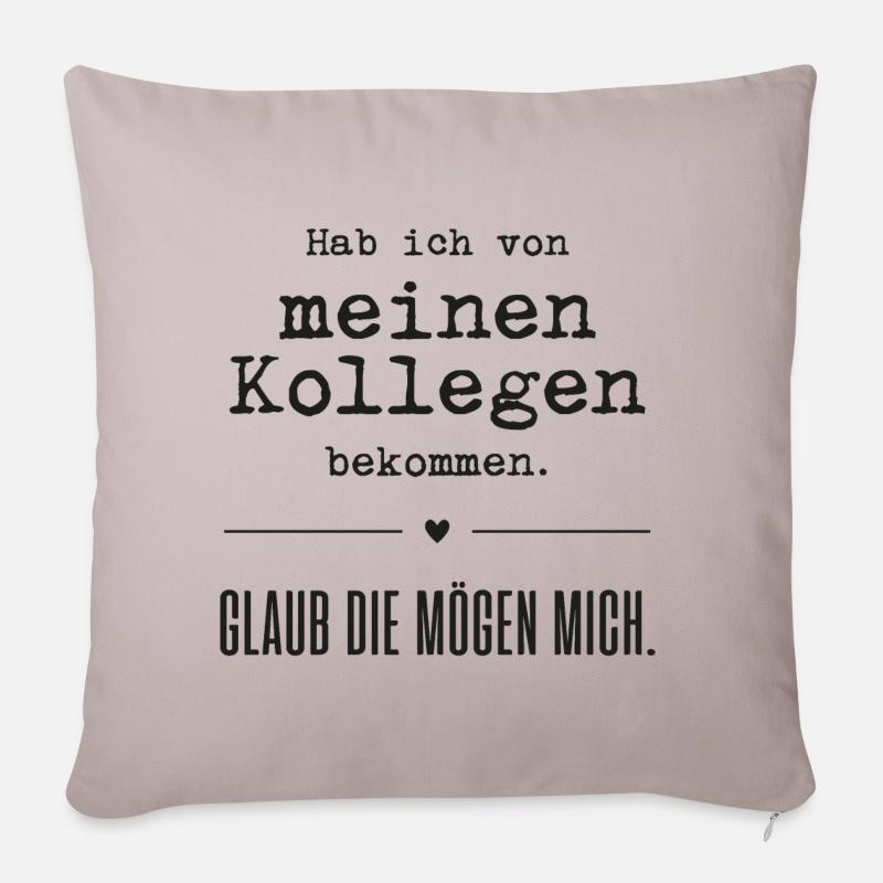 Glaube die mögen mich - Sofakissenbezug 45 x 45 cm - helles Taupe