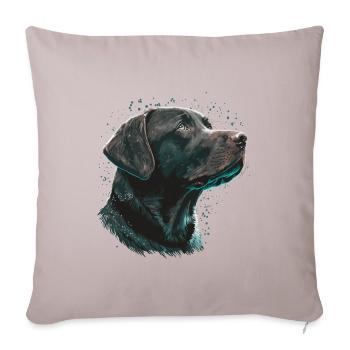 Wishing Labrador Retriever - Sofa pillowcase 17,3'' x 17,3'' (45 x 45 cm) - light taupe - Front