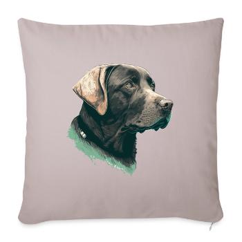 Belle illustration Vue latérale Labrador Retriever - Housse de coussin décorative 45 x 45 cm - taupe clair - Devant