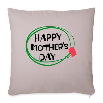 Happy Mother's Day lettering 3 - Sofa pillowcase 17,3'' x 17,3'' (45 x 45 cm) - light taupe - Front