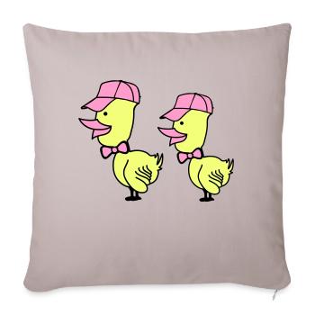 Bonnet de canard - Housse de coussin décorative 45 x 45 cm - taupe clair - Devant