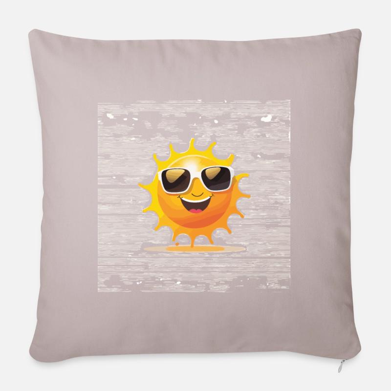 Sonniges Gemüt - Sofakissenbezug 45 x 45 cm - helles Taupe