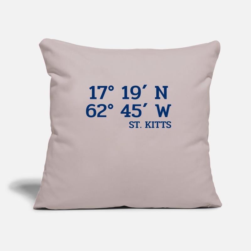 Saint Kitts Coordinates - Coordinates - Caribbean Sofa pillowcase 17,3'' x 17,3'' (45 x 45 cm)