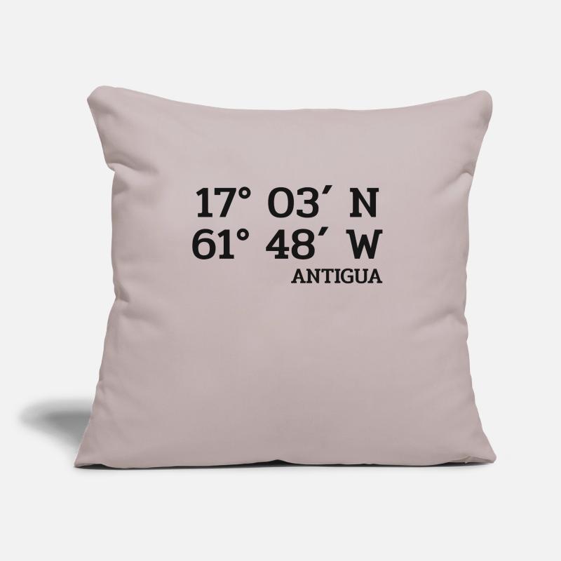 Antigua Coordinates - Coordinates - Caribbean Sofa pillowcase 17,3'' x 17,3'' (45 x 45 cm)
