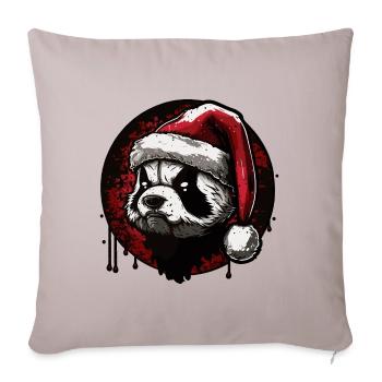 Panda de Noël - Housse de coussin décorative 45 x 45 cm - taupe clair - Devant