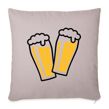 XDoppelter Willie (2) - Sofakissenbezug 45 x 45 cm - helles Taupe - Vorne