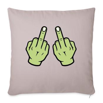 Middle Finger Hand - Sofa pillowcase 17,3'' x 17,3'' (45 x 45 cm) - light taupe - Front