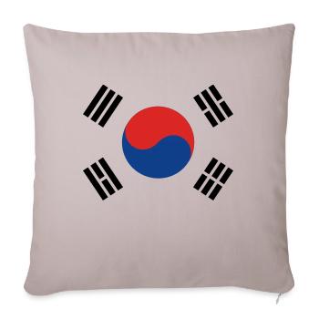 Korea south - Sofa pillowcase 17,3'' x 17,3'' (45 x 45 cm) - light taupe - Front