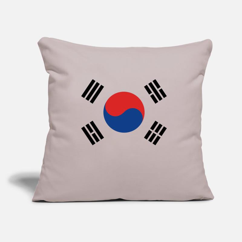Corée du Sud Housse de coussin décorative 45 x 45 cm