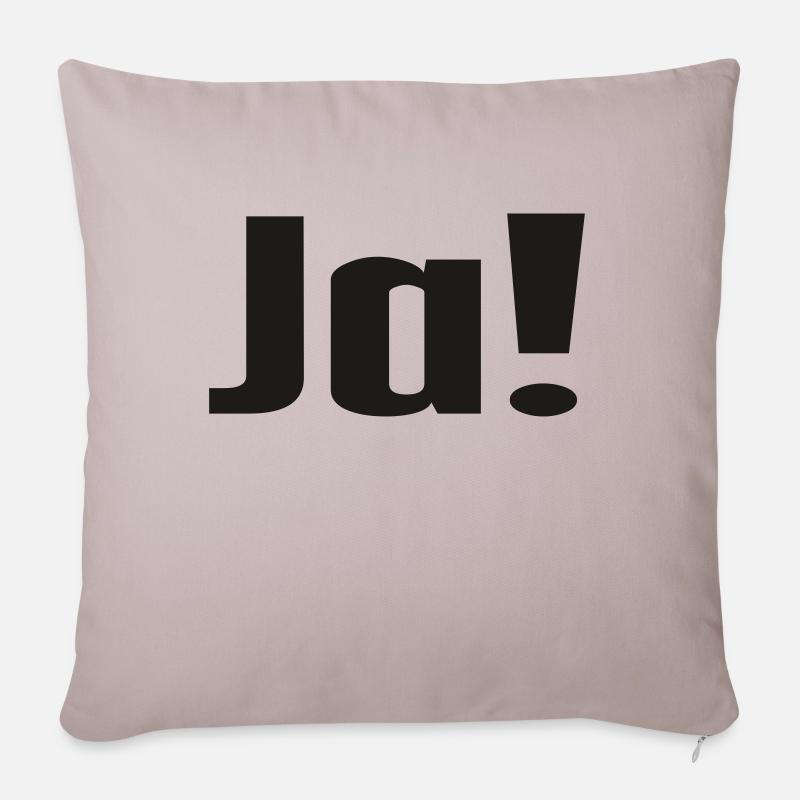 Ja! - Sofakissenbezug 45 x 45 cm - helles Taupe