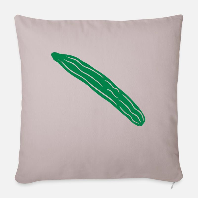 gurke - cucumber 1col - Sofakissenbezug 45 x 45 cm - helles Taupe