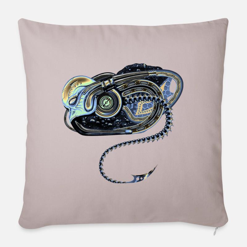 Alien Biomechanik - Sofakissenbezug 45 x 45 cm - helles Taupe