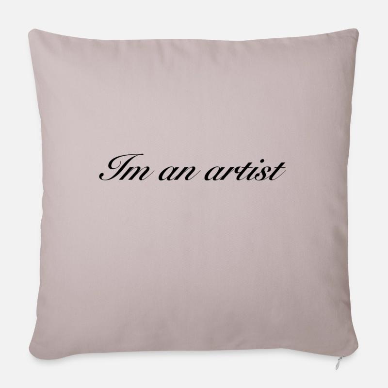 Dans le artist noir - Housse de coussin décorative 45 x 45 cm - taupe clair
