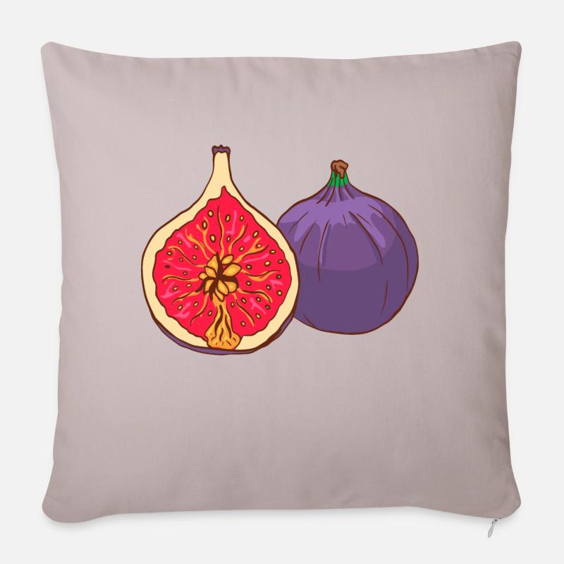 De vraies figues - Housse de coussin décorative 45 x 45 cm - taupe clair