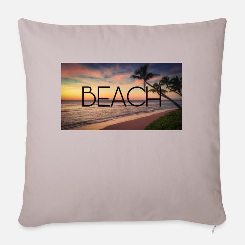 plage - Housse de coussin décorative 45 x 45 cm - taupe clair