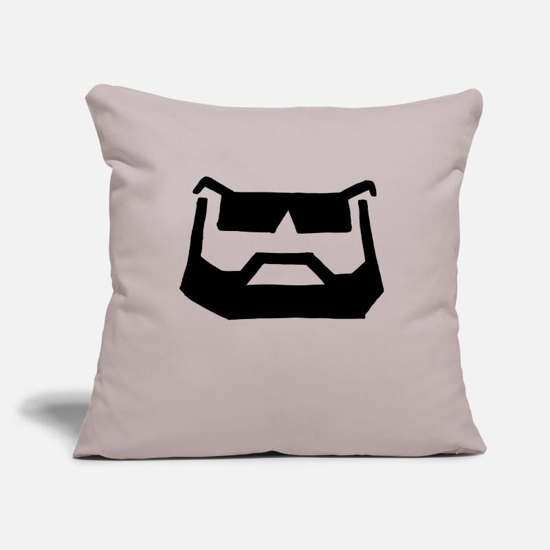 lunettes de barbe Housse de coussin décorative 45 x 45 cm