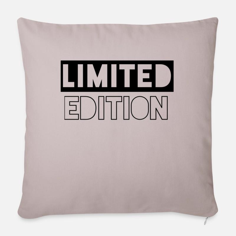 Édition limitée - Housse de coussin décorative 45 x 45 cm - taupe clair