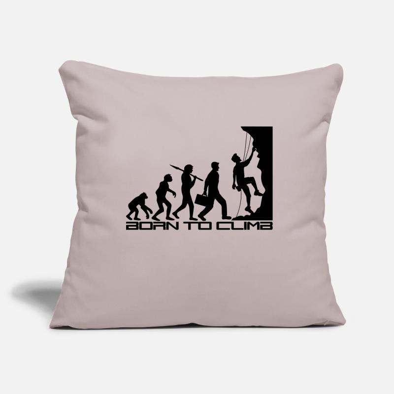 né pour gravir l'évolution évolution née raide Housse de coussin décorative 45 x 45 cm