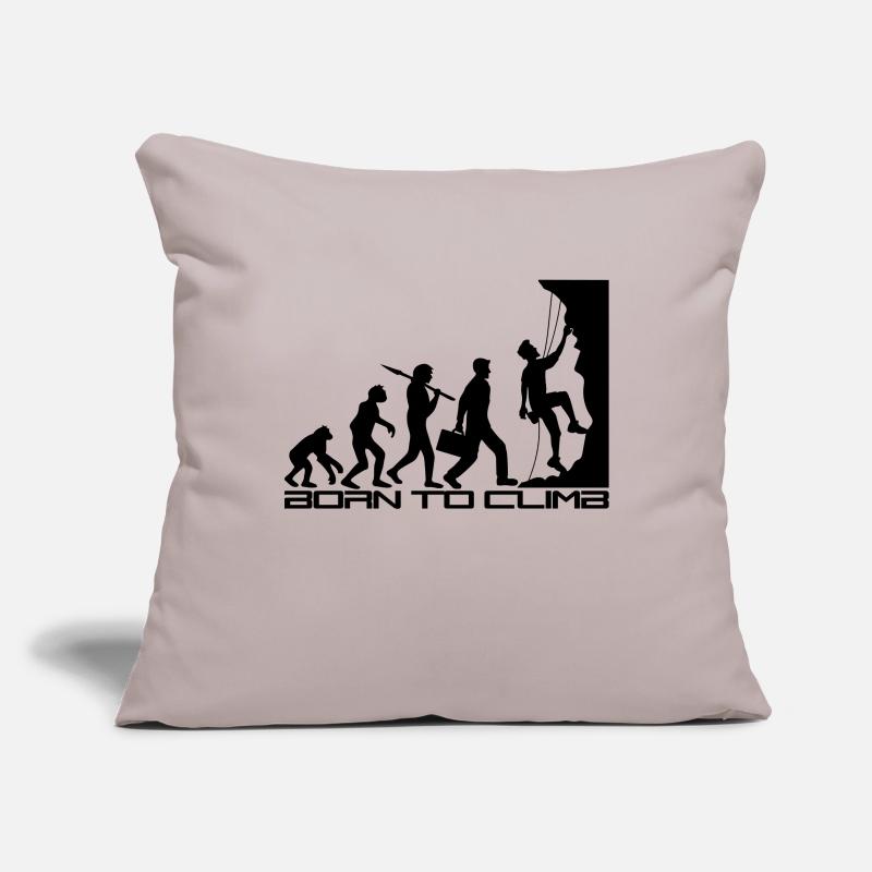 né pour gravir l'évolution évolution née raide Housse de coussin décorative 45 x 45 cm