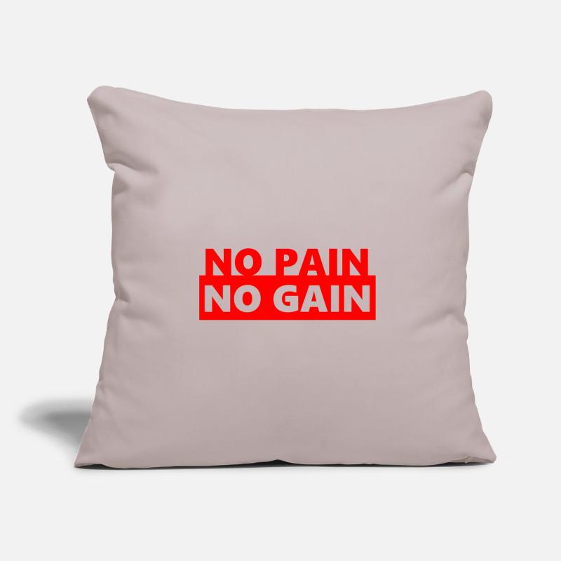 PAS DE DOULEUR PAS DE GAIN Housse de coussin décorative 45 x 45 cm
